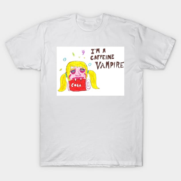 I'm a Caffeine Vampire T-Shirt by ConidiArt